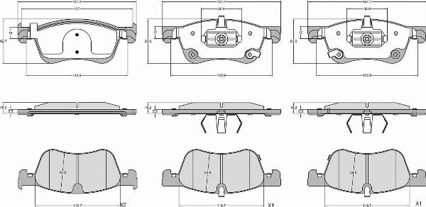 Brembo P 50 185 — Zestaw klocków hamulcowych, hamulce tarczowe