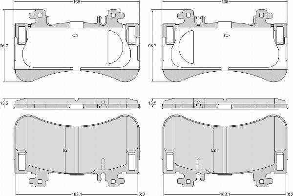 Brembo P 50 183 — Zestaw klocków hamulcowych, hamulce tarczowe