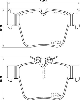 Brembo P 50 133 — Zestaw klocków hamulcowych, hamulce tarczowe