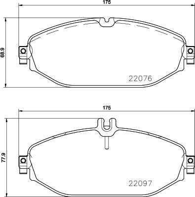 Brembo P 50 124 — Zestaw klocków hamulcowych, hamulce tarczowe