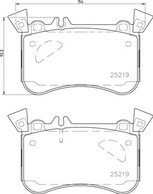 Brembo P 50 121 — Zestaw klocków hamulcowych, hamulce tarczowe