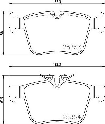 Brembo P 50 122 — Zestaw klocków hamulcowych, hamulce tarczowe
