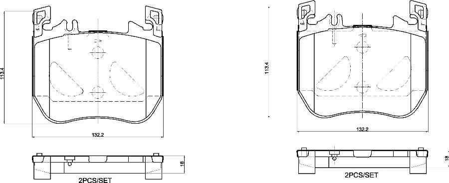 Brembo P 50 179 — Zestaw klocków hamulcowych, hamulce tarczowe