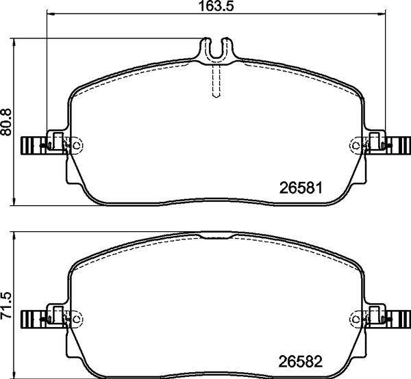 Brembo P 50 174 — Zestaw klocków hamulcowych, hamulce tarczowe