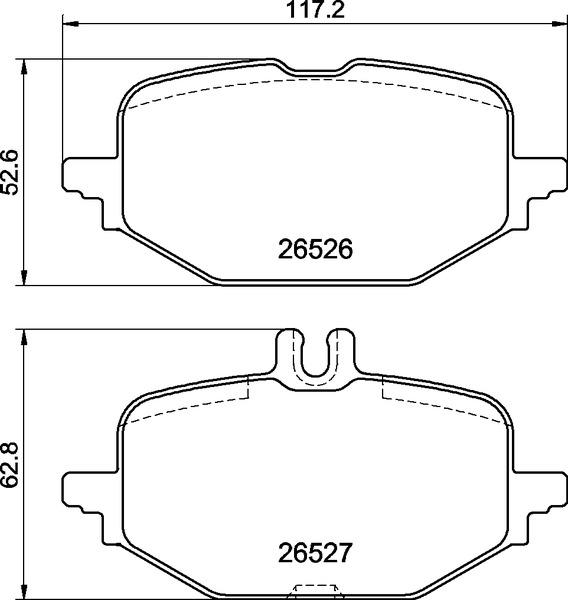 Brembo P 50 172 — Zestaw klocków hamulcowych, hamulce tarczowe