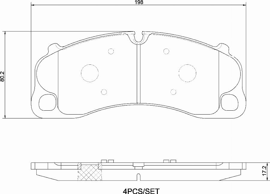 Brembo P 65 045 — Zestaw klocków hamulcowych, hamulce tarczowe