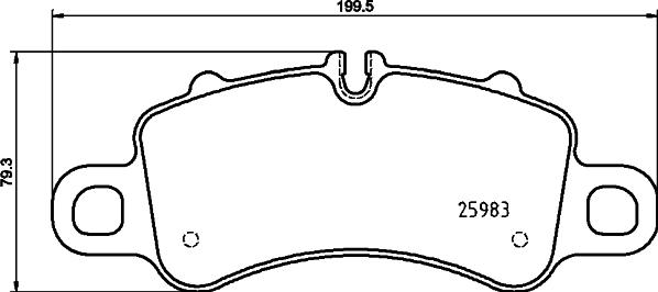 Brembo P 65 041 — Zestaw klocków hamulcowych, hamulce tarczowe
