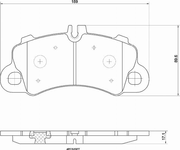 Brembo P 65 043X — Zestaw klocków hamulcowych, hamulce tarczowe