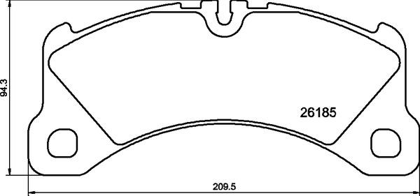 Brembo P 65 047 — Zestaw klocków hamulcowych, hamulce tarczowe