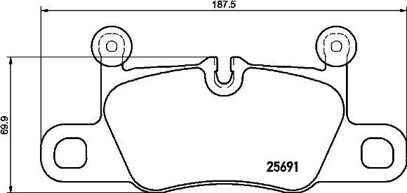 Brembo P 65 031 — Zestaw klocków hamulcowych, hamulce tarczowe