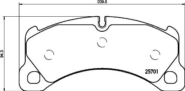 Brembo P 65 033 — Zestaw klocków hamulcowych, hamulce tarczowe