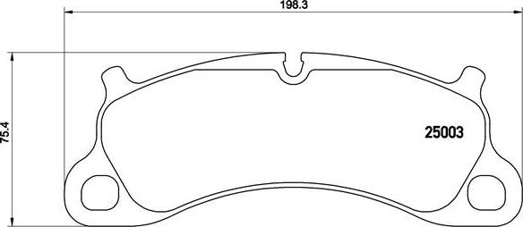 Brembo P 65 025 — Zestaw klocków hamulcowych, hamulce tarczowe