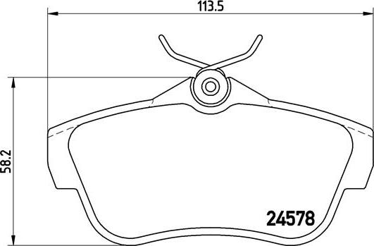 Brembo P 61 095 — Zestaw klocków hamulcowych, hamulce tarczowe
