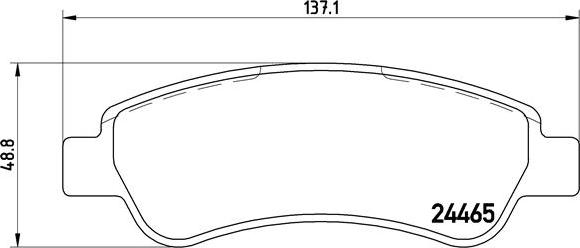 Brembo P 61 091 — Zestaw klocków hamulcowych, hamulce tarczowe