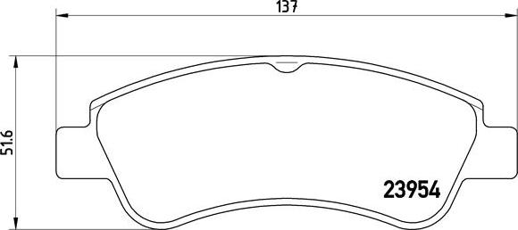 Brembo P 61 066 — Zestaw klocków hamulcowych, hamulce tarczowe
