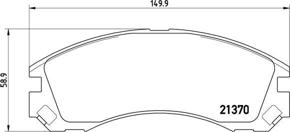 Brembo P 61 089 — Zestaw klocków hamulcowych, hamulce tarczowe