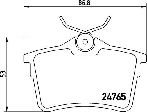 Brembo P 61 084 — Zestaw klocków hamulcowych, hamulce tarczowe