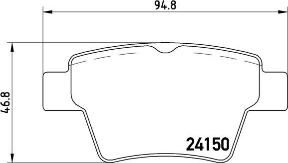 Brembo P 61 080 — Zestaw klocków hamulcowych, hamulce tarczowe