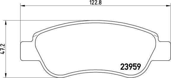 Brembo P 61 081 — Zestaw klocków hamulcowych, hamulce tarczowe