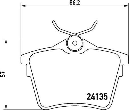 Brembo P 61 079 — Zestaw klocków hamulcowych, hamulce tarczowe