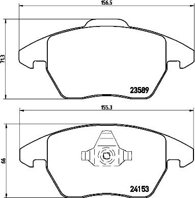 Brembo P 61 076 — Zestaw klocków hamulcowych, hamulce tarczowe
