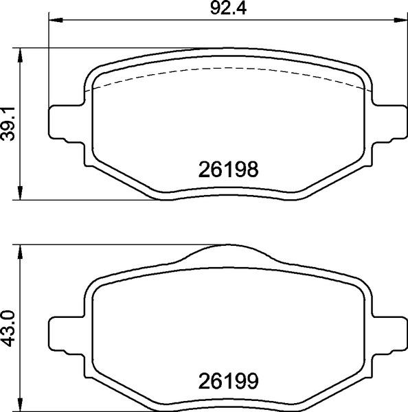 Brembo P 61 140 — Zestaw klocków hamulcowych, hamulce tarczowe