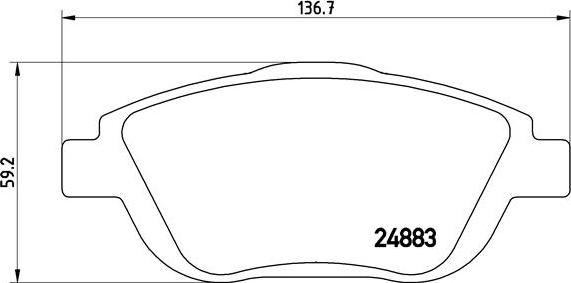 Brembo P 61 103 — Zestaw klocków hamulcowych, hamulce tarczowe