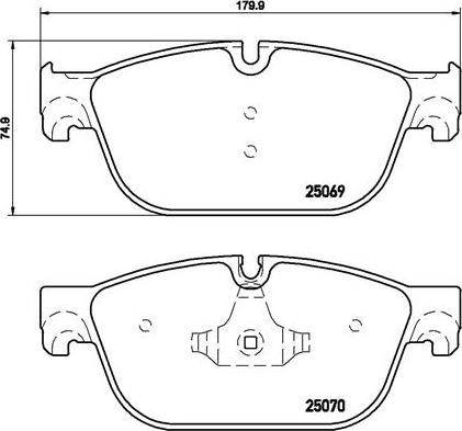 Brembo P 61 107 — Zestaw klocków hamulcowych, hamulce tarczowe