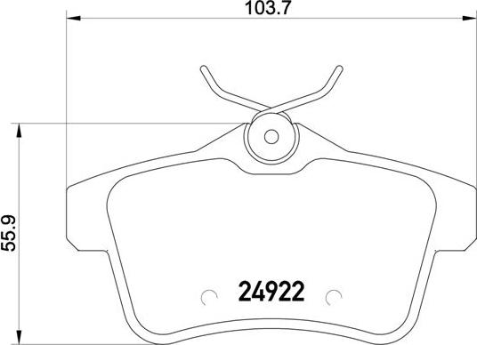 Brembo P 61 114 — Zestaw klocków hamulcowych, hamulce tarczowe