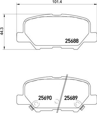 Brembo P 61 111 — Zestaw klocków hamulcowych, hamulce tarczowe