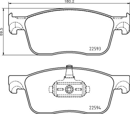 Brembo P 61 134 — Zestaw klocków hamulcowych, hamulce tarczowe