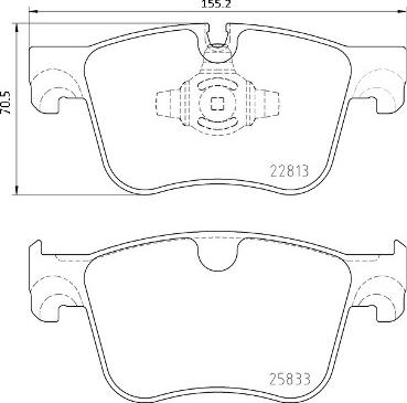 Brembo P 61 135X — Zestaw klocków hamulcowych, hamulce tarczowe