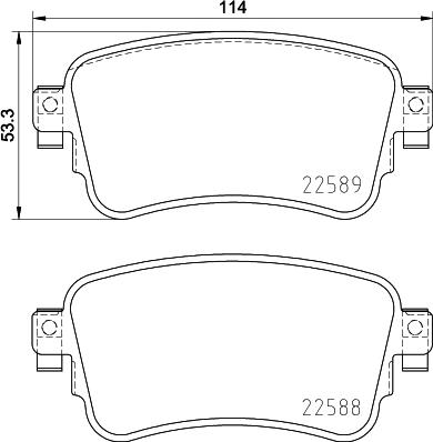 Brembo P 61 133 — Zestaw klocków hamulcowych, hamulce tarczowe