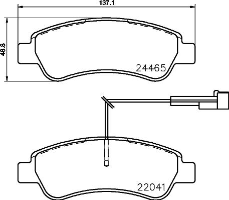 Brembo P 61 125 — Zestaw klocków hamulcowych, hamulce tarczowe