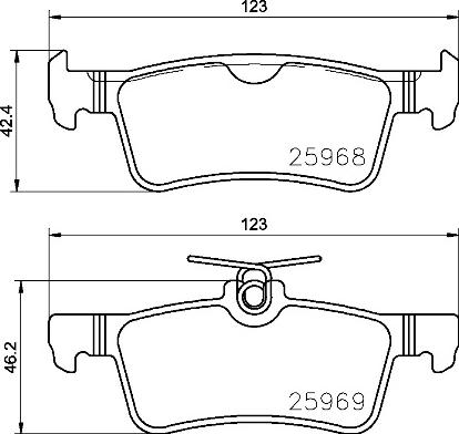 Brembo P 61 126 — Zestaw klocków hamulcowych, hamulce tarczowe