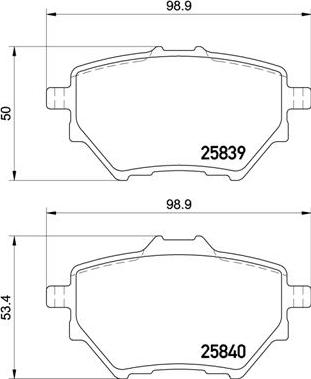 Brembo P 61 122 — Zestaw klocków hamulcowych, hamulce tarczowe