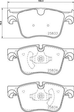 Brembo P 61 127 — Zestaw klocków hamulcowych, hamulce tarczowe