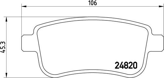 Brembo P 68 041 — Zestaw klocków hamulcowych, hamulce tarczowe