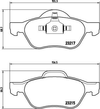 Brembo P 68 048 — Zestaw klocków hamulcowych, hamulce tarczowe