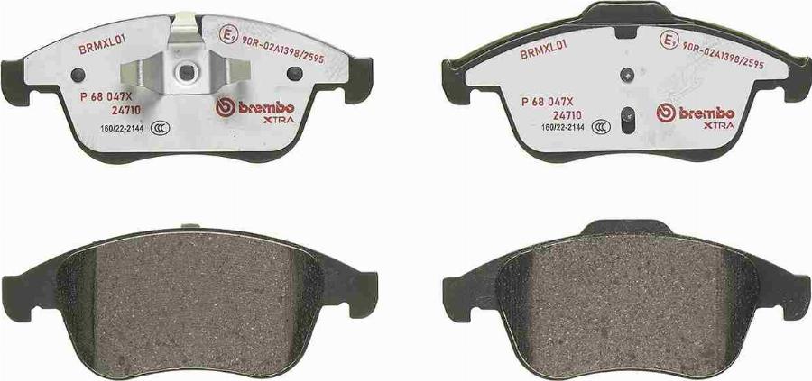 Brembo P 68 047X — Zestaw klocków hamulcowych, hamulce tarczowe