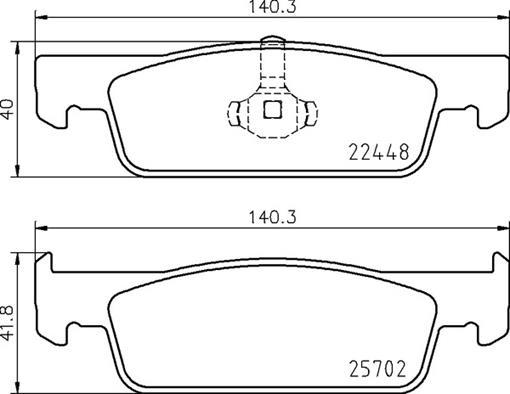 Brembo P 68 069 — Zestaw klocków hamulcowych, hamulce tarczowe