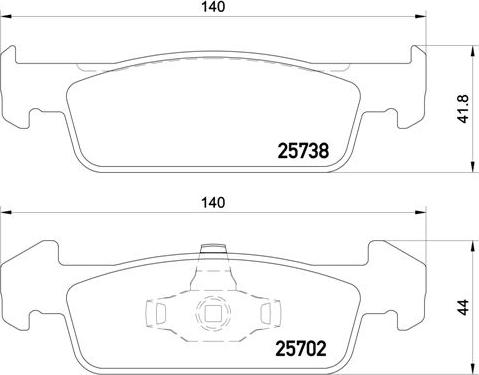 Brembo P 68 060 — Zestaw klocków hamulcowych, hamulce tarczowe