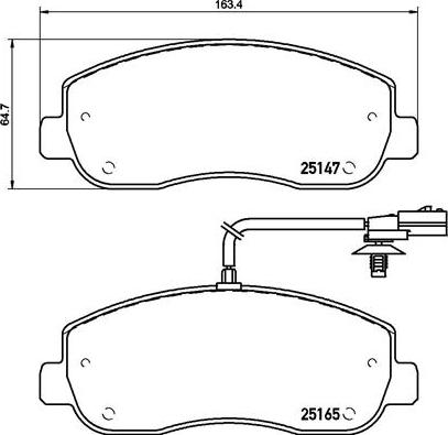 Brembo P 68 062 — Zestaw klocków hamulcowych, hamulce tarczowe
