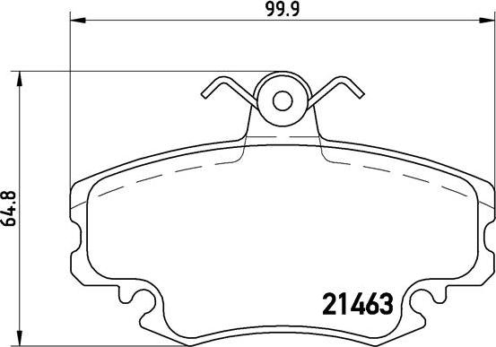 Brembo P 68 008 — Zestaw klocków hamulcowych, hamulce tarczowe