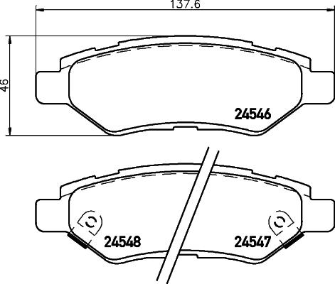 Brembo P 09 014 — Zestaw klocków hamulcowych, hamulce tarczowe