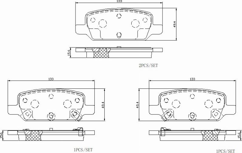 Brembo P 09 027E — Zestaw klocków hamulcowych, hamulce tarczowe