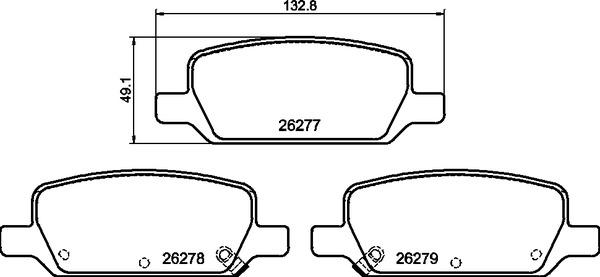 Brembo P 09 027 — Zestaw klocków hamulcowych, hamulce tarczowe
