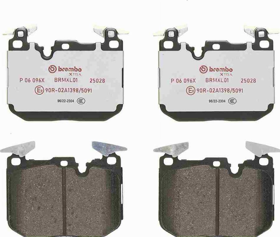 Brembo P 06 096X — Zestaw klocków hamulcowych, hamulce tarczowe