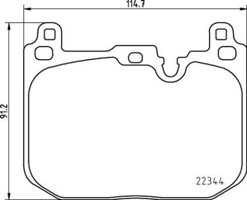 Brembo P 06 097 — Zestaw klocków hamulcowych, hamulce tarczowe