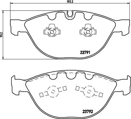 Brembo P 06 047 — Zestaw klocków hamulcowych, hamulce tarczowe